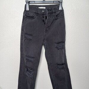 PACSUN high rise straight jeans in black Size 23